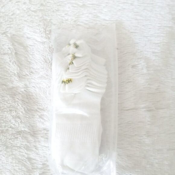5pairs Unisex Letter Graphic "HOPE" Ankle Crew Socks (Size 6-9) "WHITE" ~ NEW!!! - Picture 3 of 5